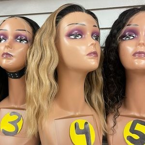 14 inch Glue less Lace Front Human Hair Wig Ombré